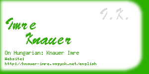 imre knauer business card